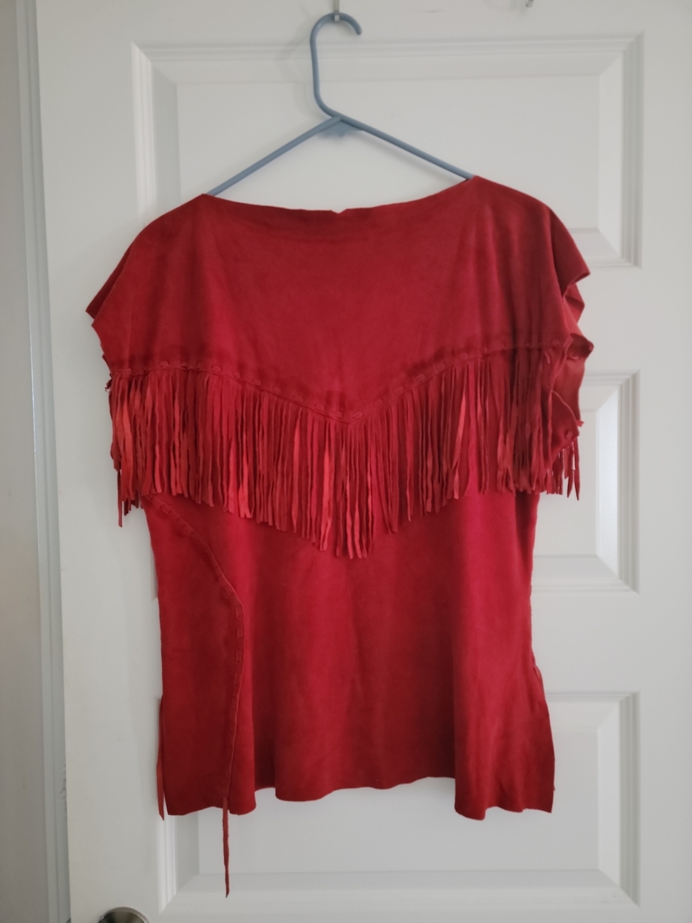 VTG Erda USA Genuine Suede Fringe Jacket/Tunic,Rare Handmade Rustic Western Boho